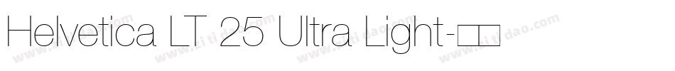 Helvetica LT 25 Ultra Light字体转换